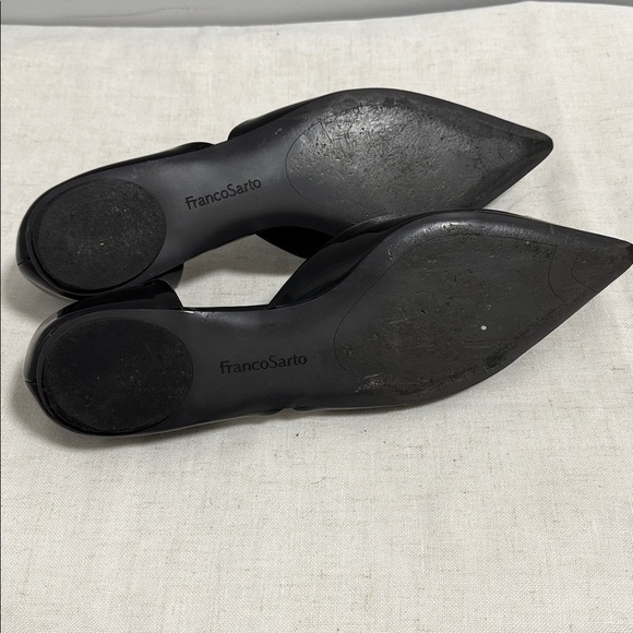 Franco Sarto Women's Hadley Black Patent Pointed Toe Flats Slip Ons size 9.5 - Picture 6 of 8